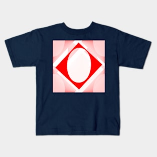 White ovals on red and pink Kids T-Shirt